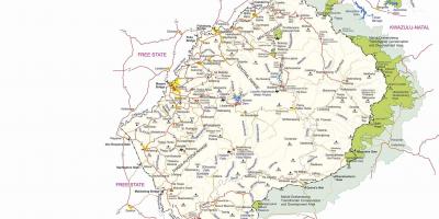 Карта Лесото прикордонних постів