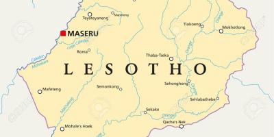 Карта масеру Лесото